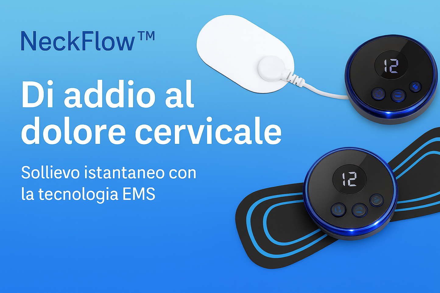 NeckFlow™ – EMS Relax Pad con Telecomando